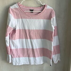 Eddie Bauer Pink and White Striped Top